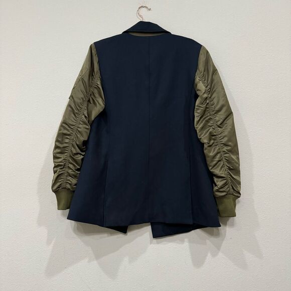 Veronica Beard Dickey Jacket Size 2 Double Breasted Satin Sleeve Gold Button - Picture 16 of 16